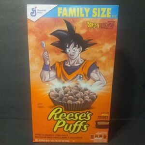 DRAGONBALL Z x Reese’s Puffs  FRIEZA Box Limited Edition Cereal SEALED 19.7oz